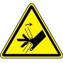 hand crush or pinch point signage